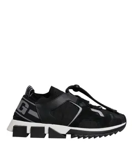 Dolce & Gabbana Black Mesh Sorrento Trekking Sneakers Shoes - EU36.5/US6 mv7153#4-36.5