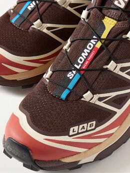 Кроссовки XT-6 с резиновой отделкой из сетки Salomon, коричневый 1647597358566590 | brown