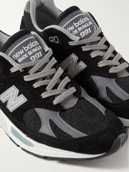 Кроссовки 991v2 из замши, сетки и искусственной кожи New Balance, черный 1647597322373028 | black