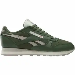 Кроссовки Reebok Classic Leather, полнота F (EU)/ на среднюю стопу, размер 8 US, зеленый 4386500929
