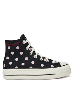 Кроссовки из ткани Chuck Taylor All Star Lift Platform Polka Dots A10688C Converse, черный 0000304832024 | schwarz