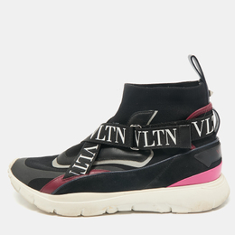 Valentino Multicolor Fabric and Leather VLTN Heroes High Top Sneakers Size 39 1158072