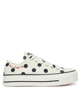 Тканевые кроссовки Chuck Taylor All Star Lift Platform Polka Dots A10689C Converse, бежевый 0000304832048 | beige