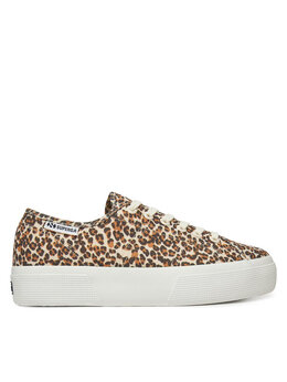 Кроссовки Platform Leopard Print Superga, коричневый 0000305448729 | braun