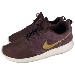 Кроссовки Nike Roshe One Suede Mahogany Metallic Gold, цвет Burgundy 685280-270 | burgundy