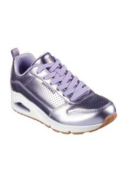 Кожаные кроссовки Uno Skechers, мультиколор 0198376185572 | lilac leather/ web