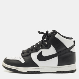 Nike Black/White Leather Dunk High Panda Sneakers Size 41 1158572