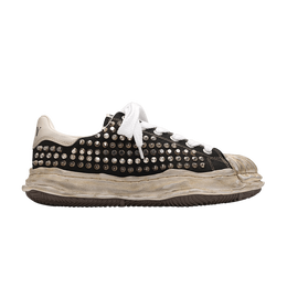 Кроссовки Maison Mihara Yasuhiro Blakey OG Sole Studded Canvas Low 'Black White', черный a13fw729 blk wht | black white