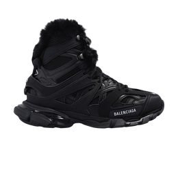 Кроссовки Balenciaga Track Hike High 'Faux Fur - Black', черный 668557 w3cq2 1000 | faux fur - black
