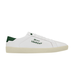 Кроссовки Saint Laurent SL-06 Court Leather 'White Dark Basil', белый 610685 00ni0 9041 | white dark basil