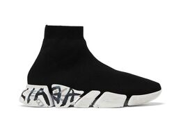 Кроссовки Balenciaga Speed 2.0 Sneaker 'Worn-Out Graffiti - Black', черный 617239 w2dd4 1091 | worn-out graffiti - black