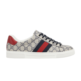 Кроссовки Gucci Ace 'GG Supreme Canvas - Beige Blue', серый 760775 facmz 4049 | gg supreme canvas - beige blue