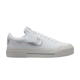 Nike Кроссовки Wmns Court Legacy Lift 'White Metallic Silver', белый hq2307 100 | white metallic silver