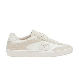Кроссовки Gucci Wmns G74 'Interlocking G - White Suede', белый 812656 aadm0 9110 | interlocking g - white suede