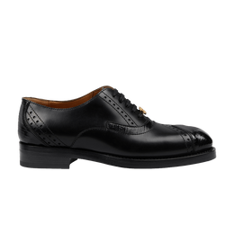 Кроссовки Gucci Wmns Leather Lace-up 'Black', черный 750567 aacd2 1000 | black
