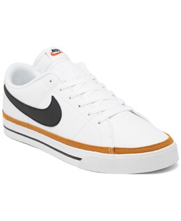 Мужские повседневные кроссовки court legacy от finish line Nike, мульти 15382385 | white, desert ochre, black