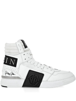 Высокие кеды с нашивкой-логотипом Philipp Plein, белый paesusc0763ple075n | белый