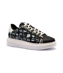 Кожаные кроссовки близнецы nft граффити Karl Lagerfeld, черный kl252m0000020310041 | juoda
