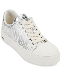 Женские низкие кеды York на шнуровке Dkny 15735956 | silver/ eggnog