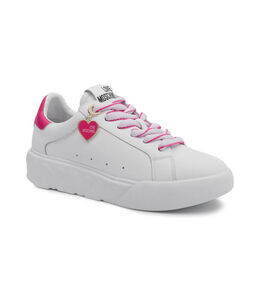 Кожаные кроссовки heart45 Love Moschino, белый lm242w0000025840040 | balta