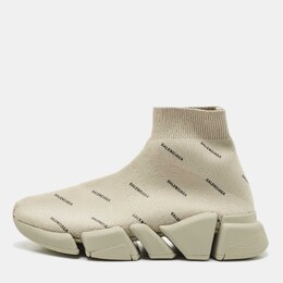 Balenciaga Grey Knit Fabric Speed Trainer Sneakers Size 36 1161501