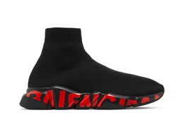 Кроссовки Balenciaga Speed Sneaker 'Midsole Graffiti - Black Red', черный 645334 w2dby 1016 | midsole graffiti - black red