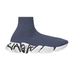 Кроссовки Balenciaga Speed 2.0 Sneaker 'Worn-Out Graffiti - Dark Grey', серый 617239 w2dd4 4591 | worn-out graffiti - dark grey