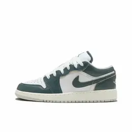Кроссовки Nike Air Jordan 1 Low, размер 38 EU, белый, зеленый 4357380809