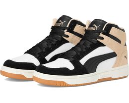 Кроссовки Puma Rebound Layup Mid Shoes, цвет Puma White/Puma Black/Cashew 10016307 | puma white/puma black/cashew