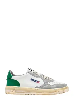 Autry-Sneakers Medalist Low Super Vintage Colore Bianco Verde E Grigio-Uomo 52002072985940
