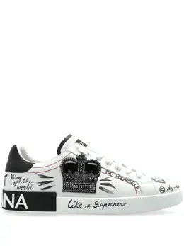 Dolce & Gabbana-Sneakers Con Applicazione Logo-Uomo 52003803398484