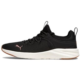 Кроссовки женские низкие, цвет черный - теплый белый - розовый золото Puma 379251-02 | black/white