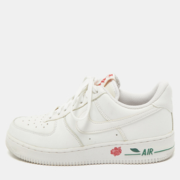 Nike White Leather Dunk Low Lace Up Sneakers Size 40 1165107