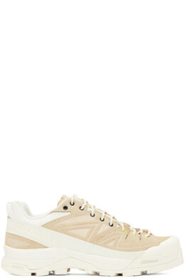 Бежевые кожаные кроссовки X-Alp Salomon 14766671 | vanilla/almond buff/banana cream