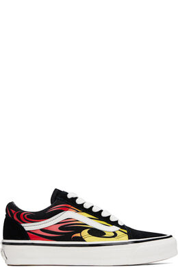 Черные премиум-кеды Old Skool Vans 17339321 | y2k flame black/white