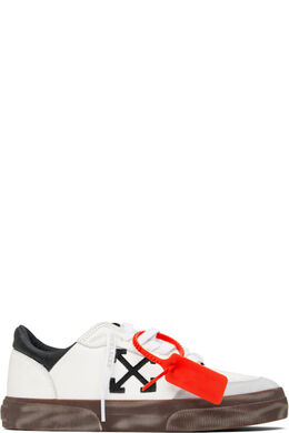 Новые низкие кроссовки из вулканизированной кожи белого и черного цвета Off-White 16926041 | light blue/black