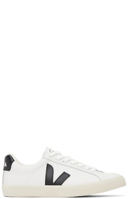 Белые и черные кожаные кроссовки Esplar Veja 16823061 | white/black