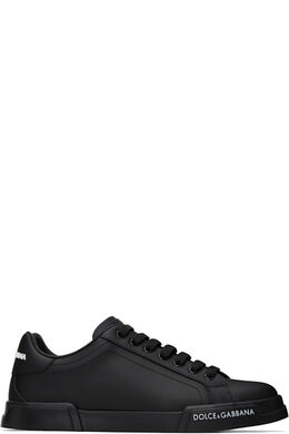 Черные кроссовки Portofino из телячьей кожи Nappa Dolce & Gabbana 16841661 | black