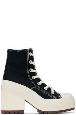 Черные высокие кеды на каблуке Chuck 70 De Luxe Converse 17053381 | black/egret/egret