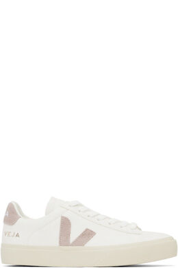 Белые и розовые кожаные кроссовки Campo Veja 16943861 | extra-white/babe