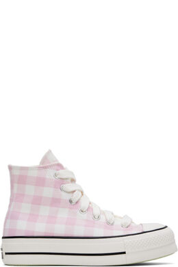 Кроссовки Chuck Taylor All Star Gingham розового и белого цвета Converse 17047751 | vintage white/summit pink