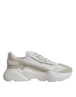 Dolce & Gabbana White Low Top Daymaster Men Sneakers Shoes - EU41.5/US8.5 mv7348-41.5