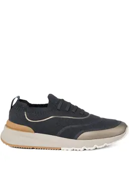 Brunello Cucinelli knitted slip-on sneakers 30317996
