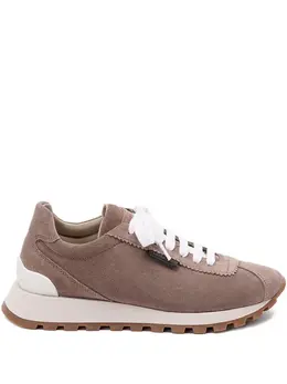Brunello Cucinelli suede lace-up sneakers 30837302