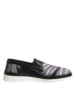 Dolce & Gabbana Black Tropical Slip On Men Sneakers Shoes - EU39.5/US6.5 mv7359-39.5