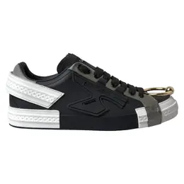Dolce & Gabbana Black Leather Low Top Sneakers Portofino Shoes - EU44/US11 mv5361-44