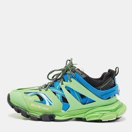 Balenciaga Multicolor Mesh and Faux Leather Track Sneakers Size 44 1166462