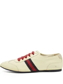 Gucci Web-stripe leather sneakers 30337898