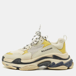Balenciaga Multicolor Faux Leather and Mesh Triple S Lace Up Sneakers Size 42 1167765
