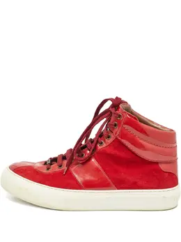 Jimmy Choo paten-leather suede sneakers 30364482